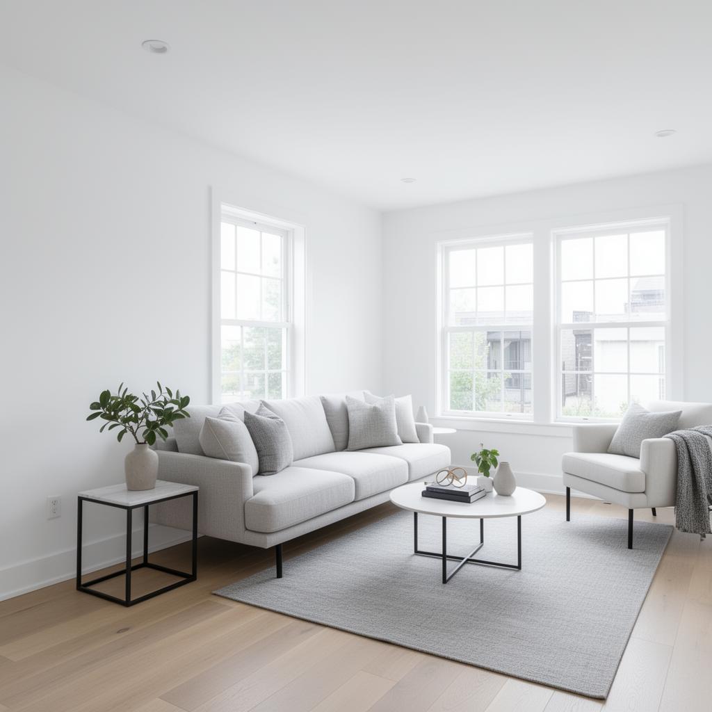 Modern interior room freshly painted